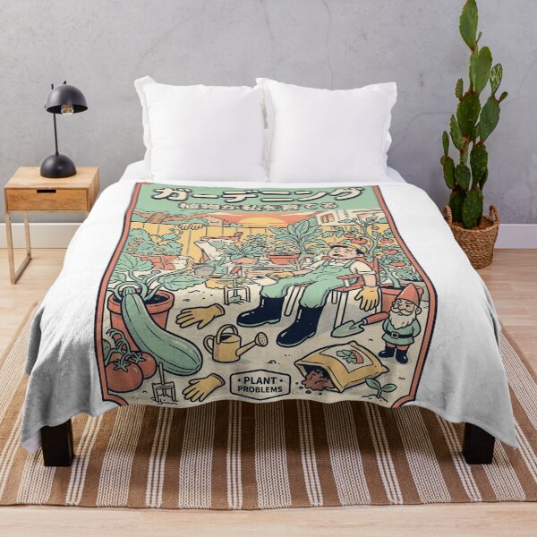 Item preview, Japanese Gardening Retro Manga Art Plant Problems Funny Poster designed and sold by mood-draftsman.