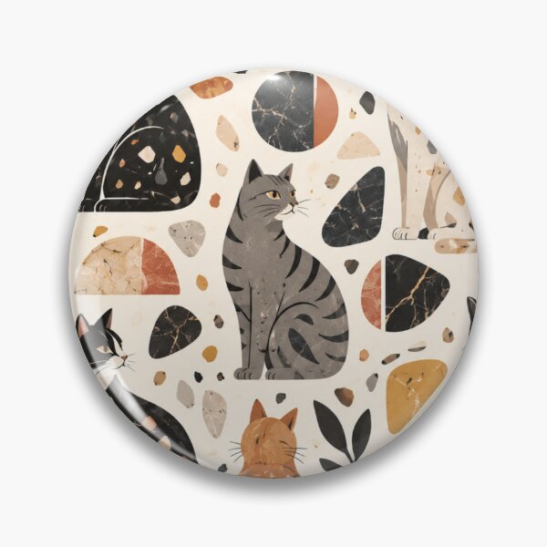 Item preview, Abstract Scandinavian Cat Silhouettes Floral Cat Design designed and sold by Aramdesing.