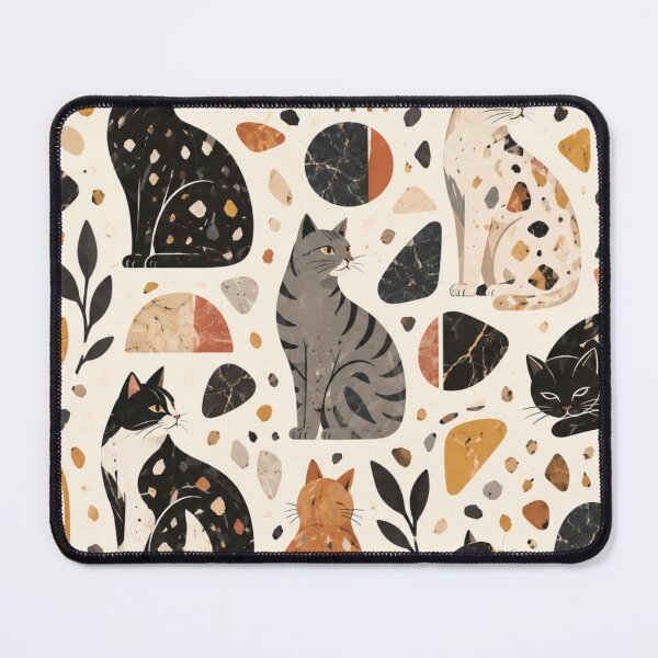 Item preview, Abstract Scandinavian Cat Silhouettes Floral Cat Design designed and sold by Aramdesing.