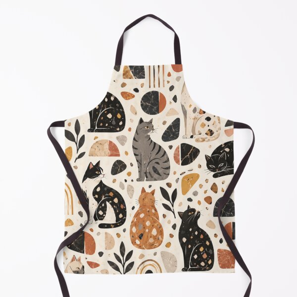 Item preview, Abstract Scandinavian Cat Silhouettes Floral Cat Design designed and sold by Aramdesing.