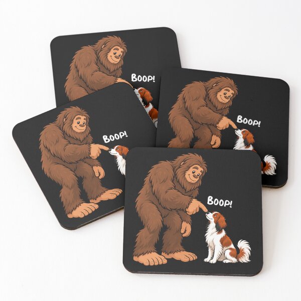 Item preview, Bigfoot and Nederlandse Kooikerhondje Boop Fun Design Sasquatch designed and sold by rafaeltto.