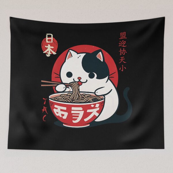 Artikelvorschau, Katzen-Ramen Japan entworfen und verkauft von dyneskissern.