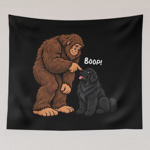 Item preview, Bigfoot and Newfoundland Boop Fun Design Sasquatch designed and sold by rafaeltto.