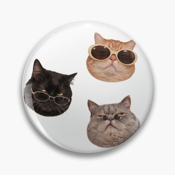 Item preview, Funny Cats With Sunglasses. Meme Cat Trio. Grumpy Reaction Cats. designed and sold by CoCoArt-Ua.