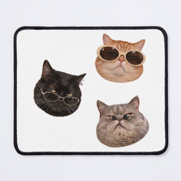 Item preview, Funny Cats With Sunglasses. Meme Cat Trio. Grumpy Reaction Cats. designed and sold by CoCoArt-Ua.
