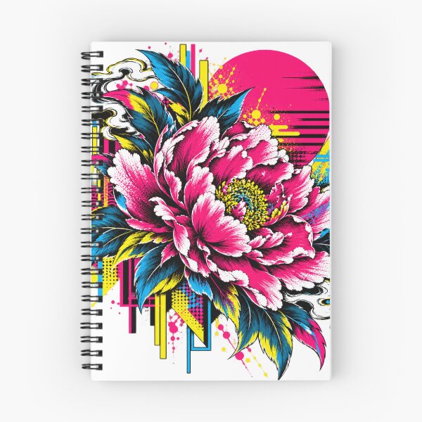 Item preview, Electric Peony – Japanese Pop Art Floral designed and sold by KASUMINK.