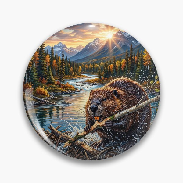 Item preview, Beaver Close-Up - Cinematic Wildlife Art designed and sold by Lucid Dream Pixel.