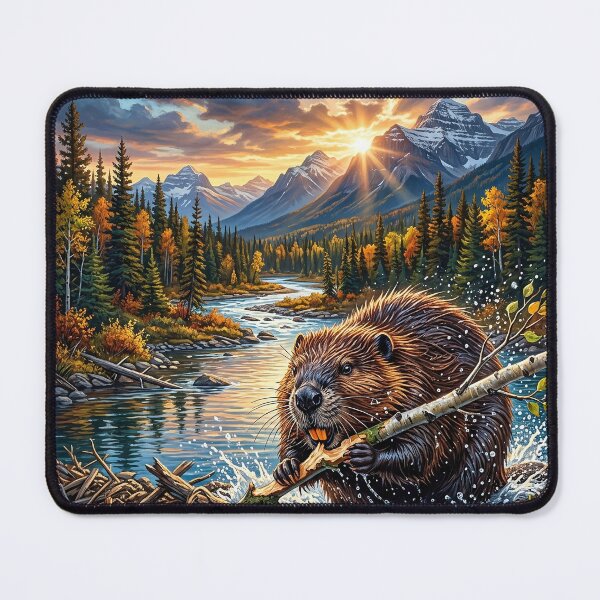 Item preview, Beaver Close-Up - Cinematic Wildlife Art designed and sold by Lucid Dream Pixel.