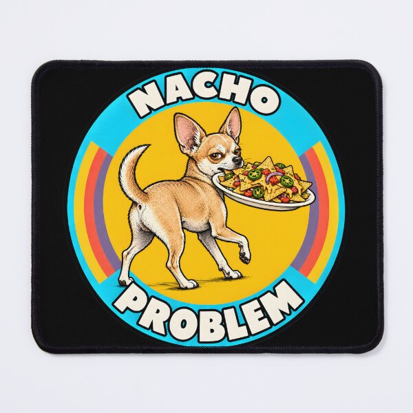 Item preview, Funny Chihuahua Nacho Problem Retro Design designed and sold by MagicTheDog.