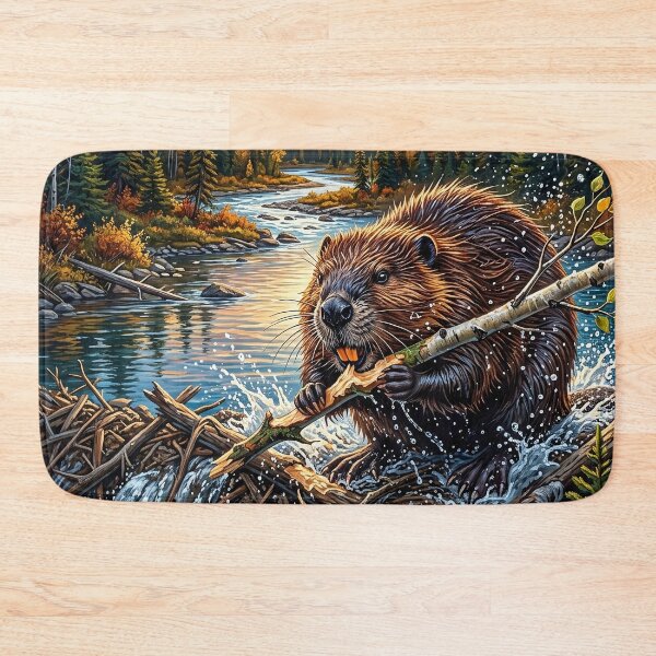 Item preview, Beaver Close-Up - Cinematic Wildlife Art designed and sold by Lucid Dream Pixel.