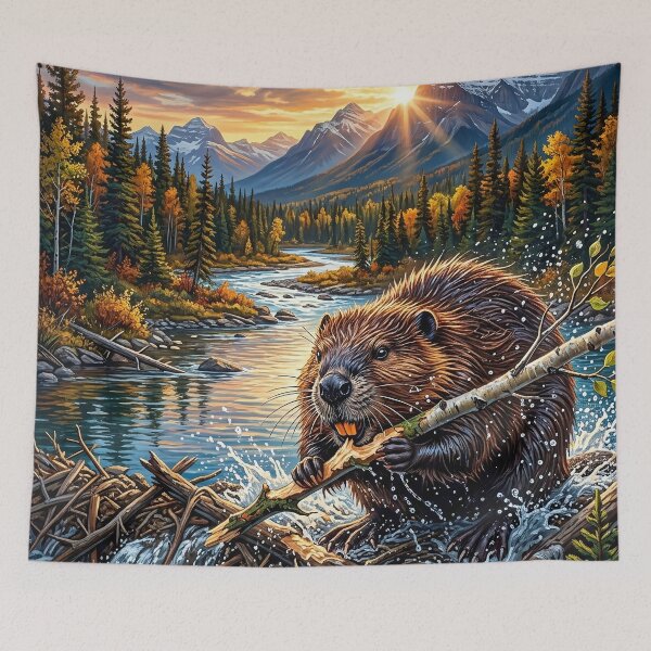 Item preview, Beaver Close-Up - Cinematic Wildlife Art designed and sold by Lucid Dream Pixel.