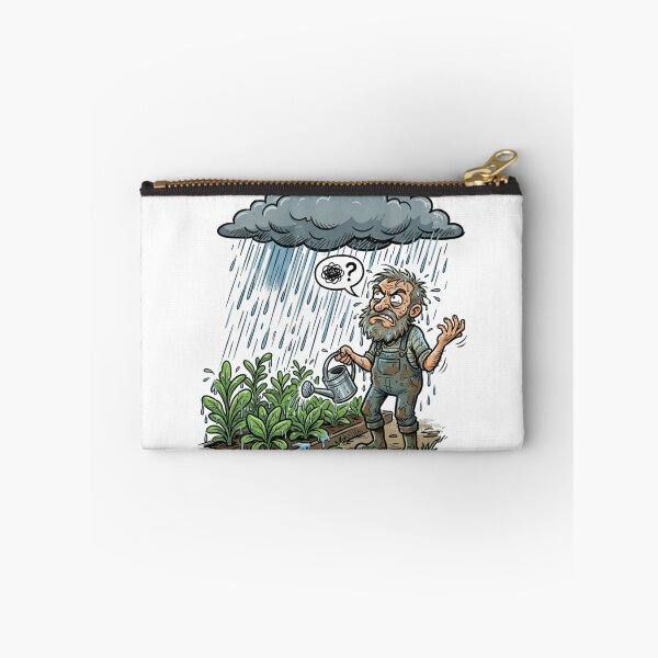 Item preview, Funny Rain Right After Watering Garden Comic Art Drenched Gardener designed and sold by mood-draftsman.