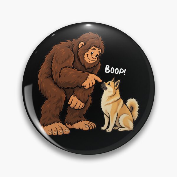 Item preview, Bigfoot and Norwegian Buhund Boop Fun Design Sasquatch designed and sold by rafaeltto.