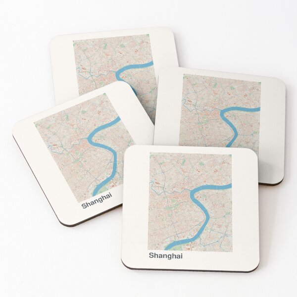 Item preview, Shanghai Minimalistic Map Art designed and sold by MapsNerd.