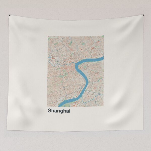 Item preview, Shanghai Minimalistic Map Art designed and sold by MapsNerd.