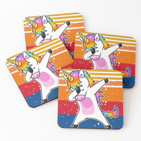 Artikelvorschau, Dabbing Rainbow Unicorn – Pure Magic Vibes entworfen und verkauft von The Crazy Monkey Design Studio.