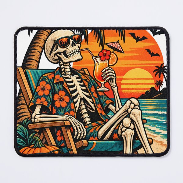 Item preview, Skeleton Beach Vacation – Spooky Tropical Halloween Cocktail designed and sold by mnkyride.