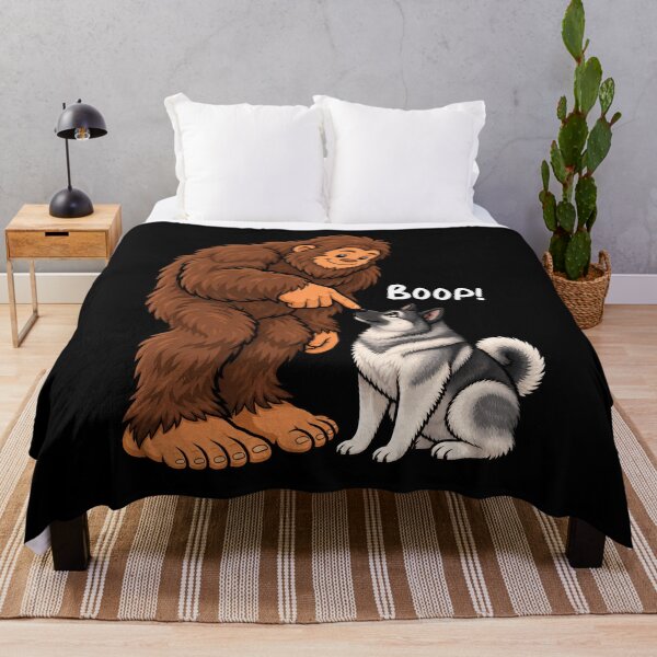 Item preview, Bigfoot and Norwegian Elkhound Boop Fun Design Sasquatch designed and sold by rafaeltto.