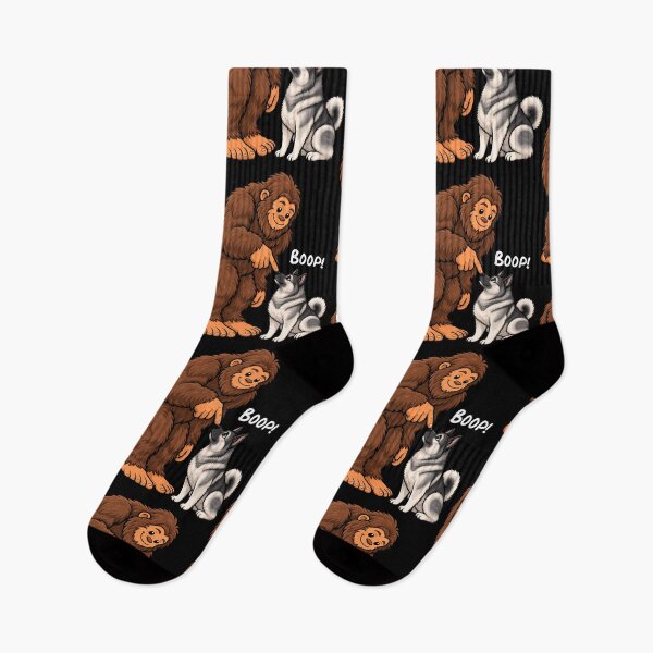 Item preview, Bigfoot and Norwegian Elkhound Boop Fun Design Sasquatch designed and sold by rafaeltto.