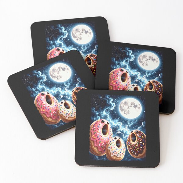 Item preview, Surreal Donuts Howling Under a Full Moon designed and sold by elderberry.