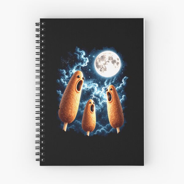 Item preview, Surreal Corn Dogs Howling Under a Full Moon designed and sold by elderberry.