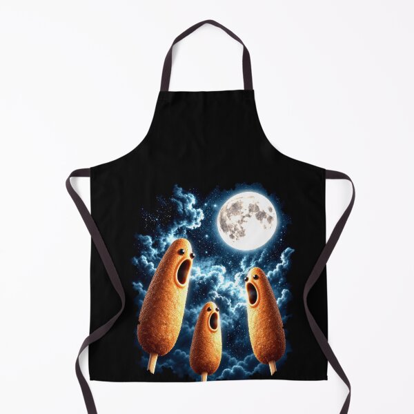 Item preview, Surreal Corn Dogs Howling Under a Full Moon designed and sold by elderberry.