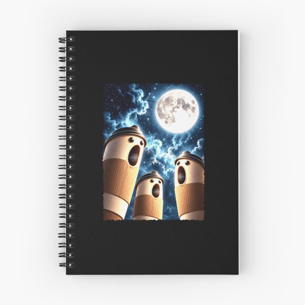 Item preview, Surreal Coffee Cups Howling Under a Full Moon designed and sold by elderberry.