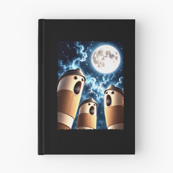 Item preview, Surreal Coffee Cups Howling Under a Full Moon designed and sold by elderberry.