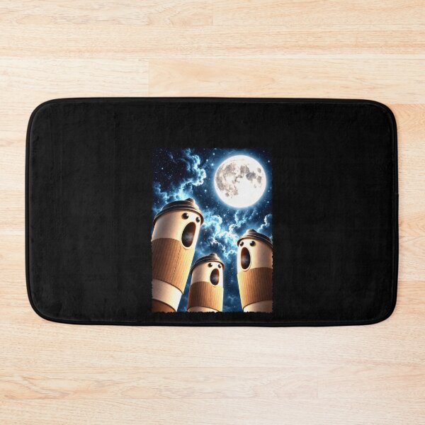 Item preview, Surreal Coffee Cups Howling Under a Full Moon designed and sold by elderberry.