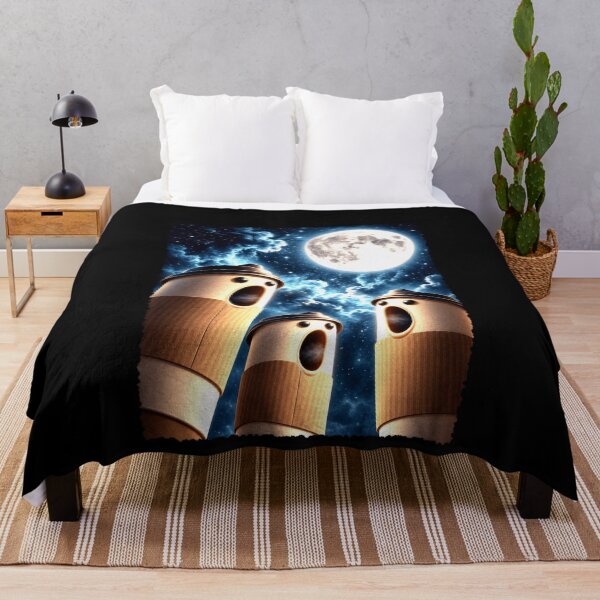 Item preview, Surreal Coffee Cups Howling Under a Full Moon designed and sold by elderberry.