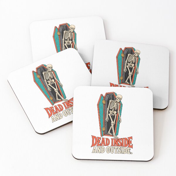 Item preview, Dead Inside And Outside Skeleton Coffin Funny designed and sold by Kromia.