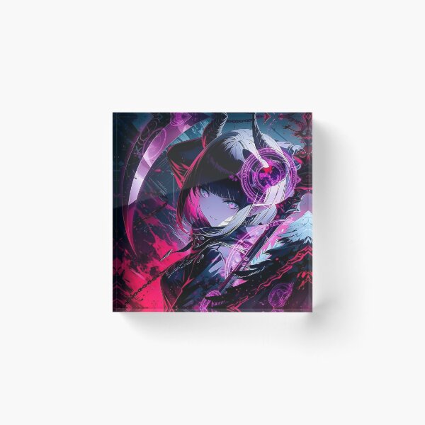 Item preview, Original Demon Horn Warrior Neon Fantasy Anime Art designed and sold by Dyan4.
