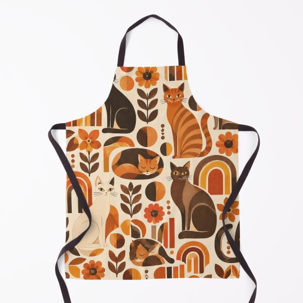Item preview, Abstract Scandinavian Cat Silhouettes Floral Cat Design designed and sold by Aramdesing.