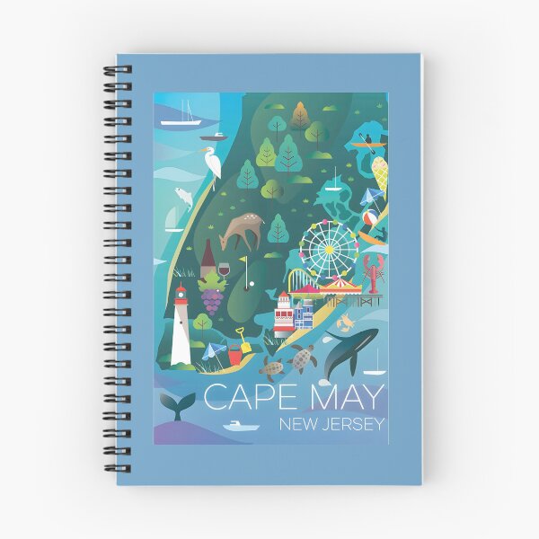 Item preview, Cape May, New Jersey Map designed and sold by MaxandOscarStuff.