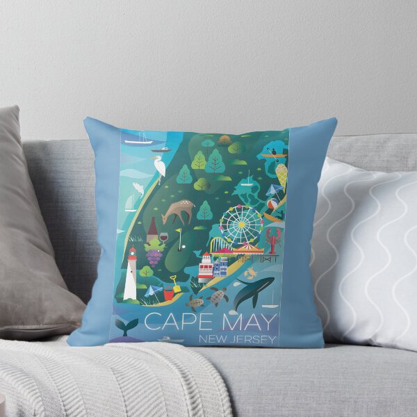 Item preview, Cape May, New Jersey Map designed and sold by MaxandOscarStuff.