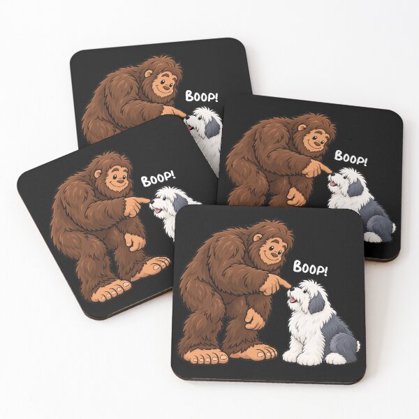 Item preview, Bigfoot and Old English Sheepdog Boop Fun Design Sasquatch designed and sold by rafaeltto.
