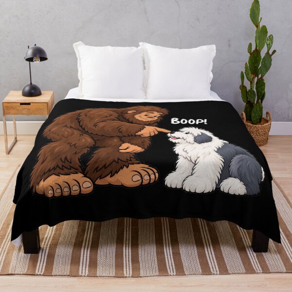 Item preview, Bigfoot and Old English Sheepdog Boop Fun Design Sasquatch designed and sold by rafaeltto.