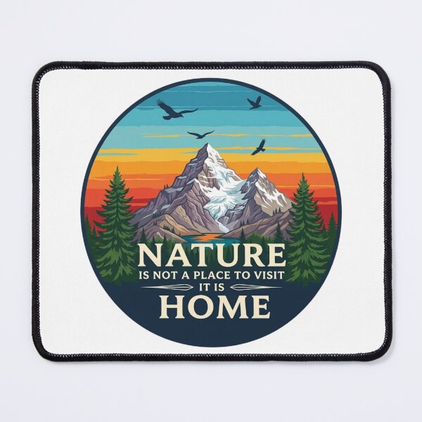 Item preview, Circular Sunset Mountain Art Nature Is Not a Place to Visit, It Is Home designed and sold by GabeMountainArt.