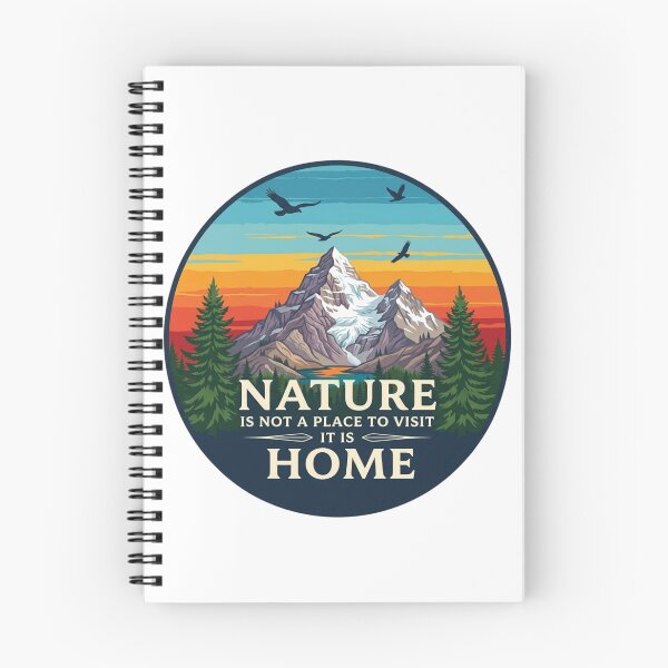 Item preview, Circular Sunset Mountain Art Nature Is Not a Place to Visit, It Is Home designed and sold by GabeMountainArt.