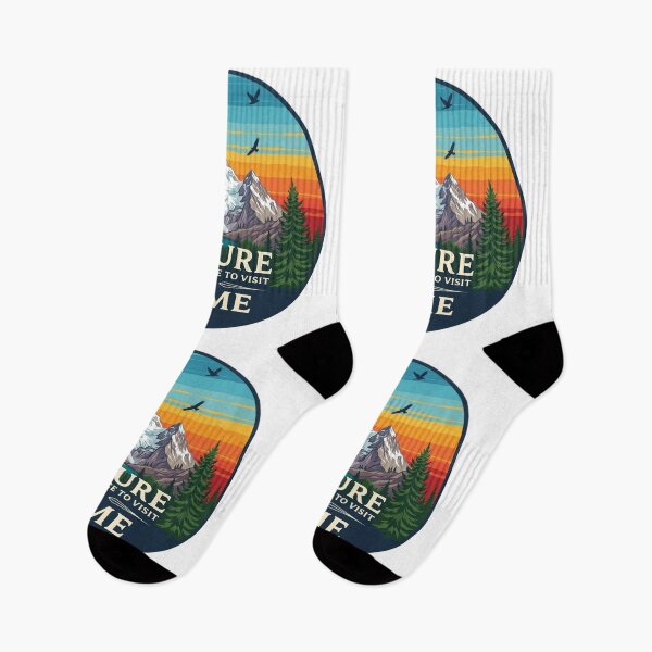 Item preview, Circular Sunset Mountain Art Nature Is Not a Place to Visit, It Is Home designed and sold by GabeMountainArt.