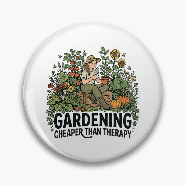 Item preview, Gardening Cheaper Than Therapy Cottagecore Plant Mom Art designed and sold by mood-draftsman.