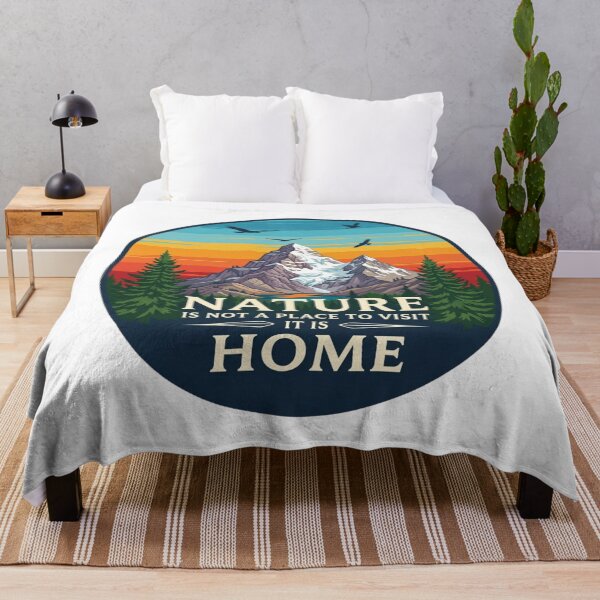 Item preview, Circular Sunset Mountain Art Nature Is Not a Place to Visit, It Is Home designed and sold by GabeMountainArt.