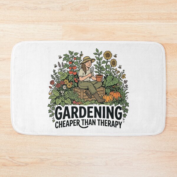 Item preview, Gardening Cheaper Than Therapy Cottagecore Plant Mom Art designed and sold by mood-draftsman.