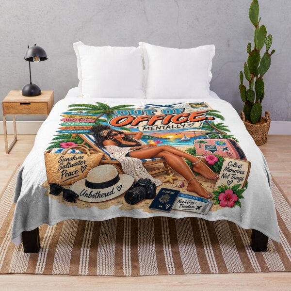 Item preview, Out of Office Mentally – Funny Retro Travel Design designed and sold by BilcoStillbaze.
