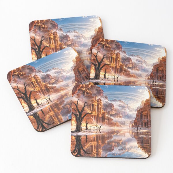 Item preview, Autumn Mirror Canyon — Photorealistic Surreal Landscape designed and sold by YourForKor.