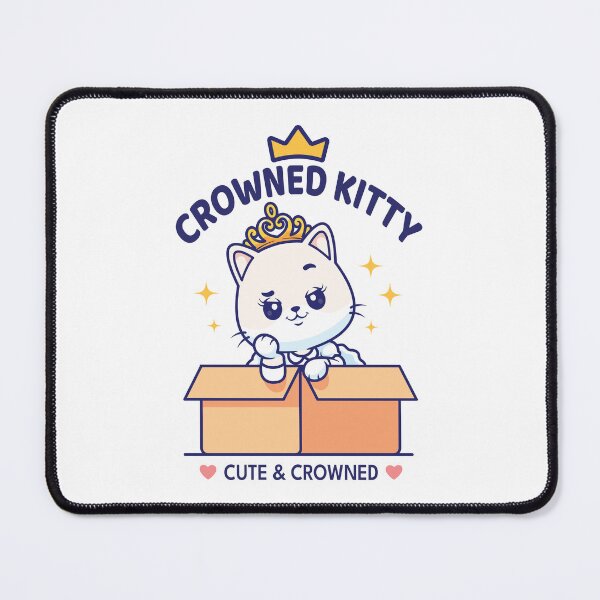 Item preview, Crowned Kitty – Cute Kawaii Cat in a Box designed and sold by NicolasMar.