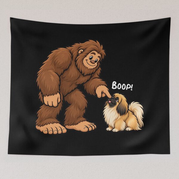 Item preview, Bigfoot and Pekingese Boop Fun Design Sasquatch designed and sold by rafaeltto.