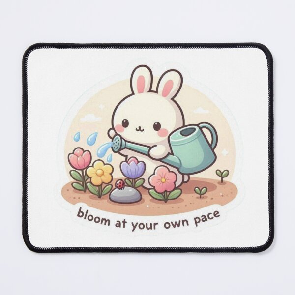 Item preview, Cute Kawaii Bunny Gardening - Bloom At Your Own Pace designed and sold by carestazafeli.