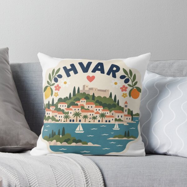 Item preview, Hvar Croatia Travel Souvenir Modern Folk Art designed and sold by VisualArtsOasis.