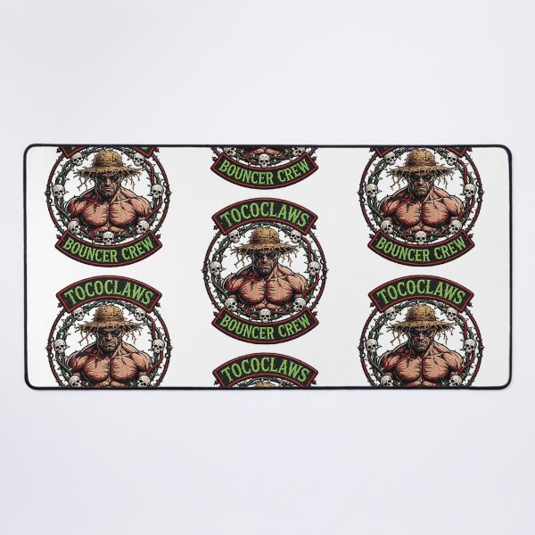 Item preview, Bouncer Crew Muscular Straw Hat Enforcer | Biker Patch Graphic designed and sold by TOCOCLAWS.